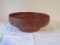 Artisan Signed Turned Wood Bowl with Inlaid Band