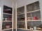 Contents of Corner Wall Cabinets-Glassware, Vases, Serving Pieces, Plastic Ware, etc.
