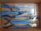 Blue Vinyl Handle Channel Lock and Klein Pliers