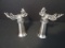 Two Jagermeister Pewter Stag Stirrup Cups