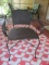 Woven Resin Barrel Back Arm Chair