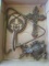 Cast Metal Stag Coat Hook, Horse Shoe Hook Hanger, Cross and Chuck Wagon Triangle