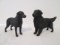 Two Sculpted Labrador Retriever Statues