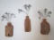 3 Piece Wooden Live Edge Wall Pocket/Sconces