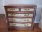Hand Decorated 2 over 3 Bowfront Chest with Clipped Corners