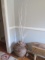 Large Bulbous Mexican Pottery Vessel with Lighted Twig Arrangement