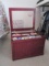 Tapestry Top Woven Panel Sewing Box and Sewing Sundries