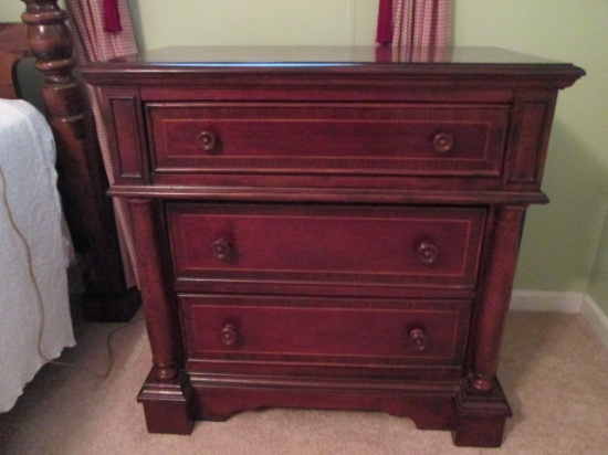 Small Banded Mahogany Design 3 Drawer Chest