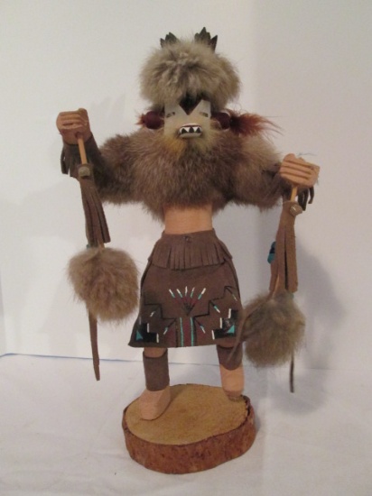 Signed Hand Crafted Kachina Deer Dancer Doll