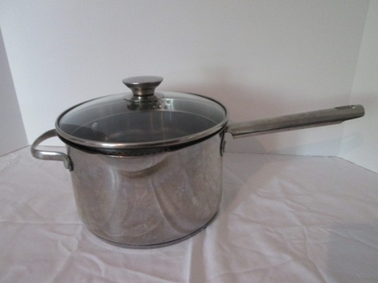 Wolfgang Puck 4 Quart Saucepan with Strainer Lid