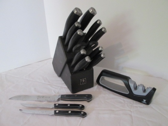 JA Henckels International Knife Set in Knife Block, Steak Knives, Bread Knife and