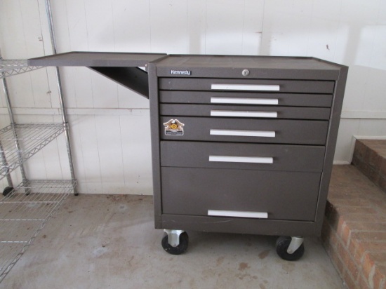 Kennedy 5 Drawer Portable Tool Chest with Folding Side Shelf