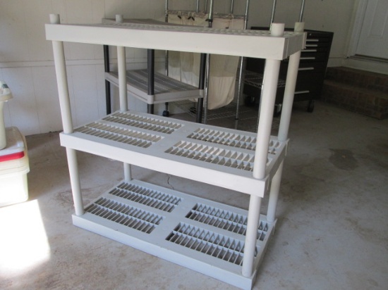 Beige 3 Tier Heavy Duty Shelf Unit
