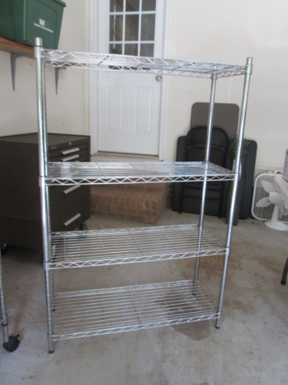Metal 4 Tier Metal Shelf Unit