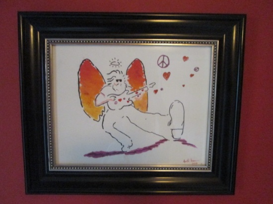2008 April Sorenson "Truckin' " Original Paint/Permanent Marker Artwork