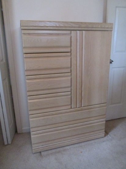 Palliser Furniture Pickled Finish Oak Split Armoire