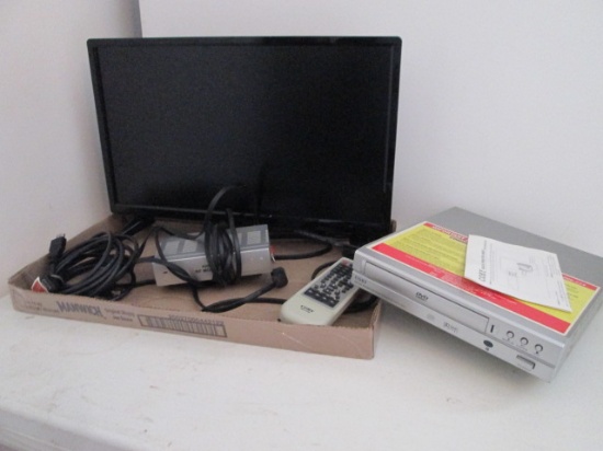 Coby DVD-224M DVD Player with Remote, WS-007 Audio Video RF Modulator and
