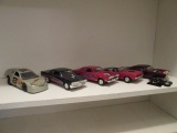 Five Old Assembled Scaled Model Cars
