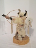 Signed Hand Crafted Kachina Buffalo Warrior Doll