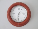 Michael Graves Design Faux Leather Wrapped Quartz Wall Clock