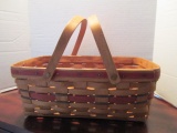 1992 Signed Longaberger Folding Handle Gathering Basket