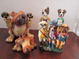 Sculpted Novelty Dog Figurines