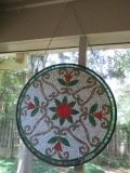 Round Mosaic Stained Glass Style Panel