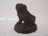 Bronzed Cast Metal Bulldog Doorstop