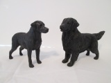 Two Sculpted Labrador Retriever Statues