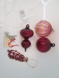 Hand Blown Art Glass Ornaments, Faceted Crystal Prisms, Pewter Angel