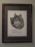 Limited Edition Chief Dan George Poem with Illustrated Wolf by G. Adamson