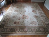 Taupe/Rust Floral Area Rug