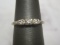 Antique 14k Gold 3 Diamond Band Ring