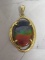 18k Gold Ammolite Pendant