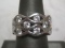 Stainless Steel Ring with CZ Stones
