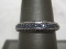 Sterling Silver Band Ring with Blue Stones