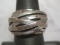 14k White Gold Weave Ring