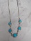 Sterling Silver Necklace with Turquoise Beads