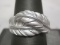 10k White Gold Leaf Ring