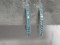 Sterling Silver Hoop Earrings with Blue Stones