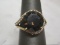 10k Gold Smokey Quartz and Diamond Ring