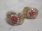 Gold Over Sterling Silver Ruby Earrings
