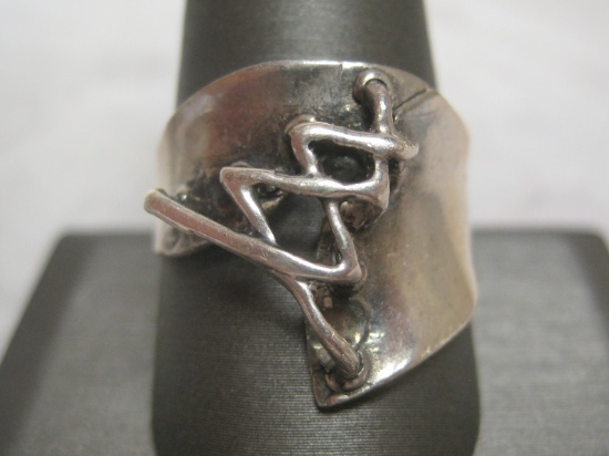 Modern Sterling Silver Ring