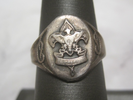 Antique Sterling Silver Boy Scout Ring