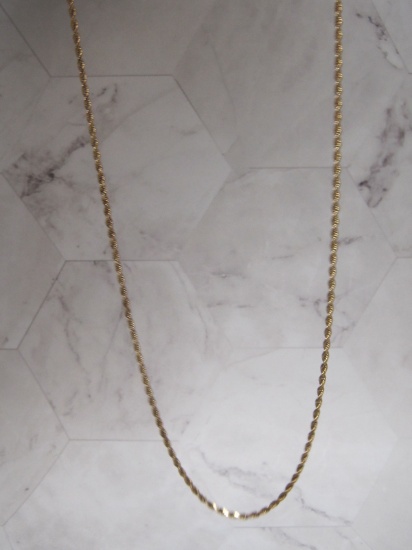 24" 14k Gold Rope Chain