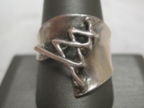 Modern Sterling Silver Ring