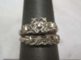 14k Gold Antique Wedding Set