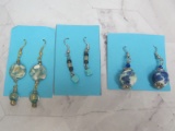 3 Pair of Custom Beaded Earrings