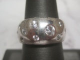 Sterling Silver CZ Band Ring