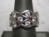 Stainless Steel Ring with CZ Stones